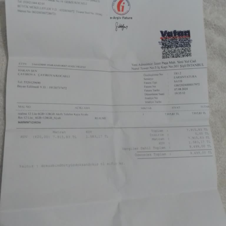 Vatan Bilgisayar Müşteri Memnuniyeti Ve Dikkat Gerçekten Göremedim