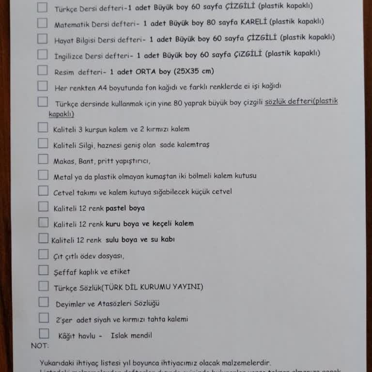 Milli Eğitim Bakanlığı Ekstra Masraflar