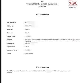 Replika Diploma Yalvarırım Mezuniyet Sağlayın Ve Diplomamı Gönderin