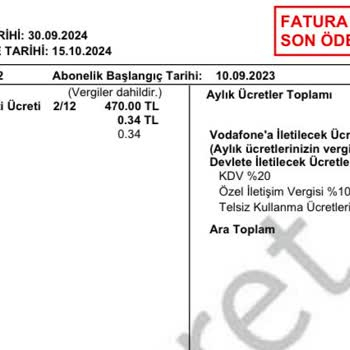 Vodafone'un Haksız Tarife Değişikliği ve Fiyat Artışı