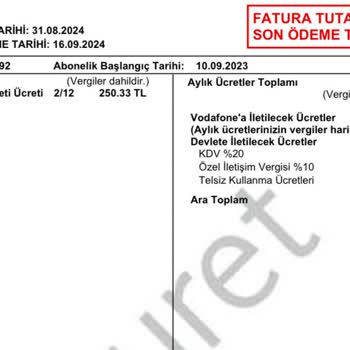 Vodafone'un Haksız Tarife Değişikliği ve Fiyat Artışı