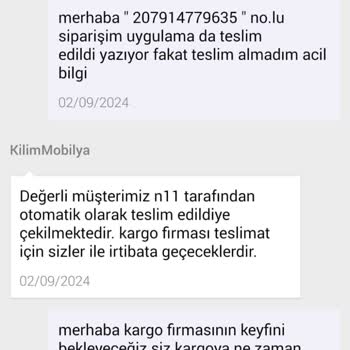 N11.com Ve Kilim Mobilya Umursamazlığı
