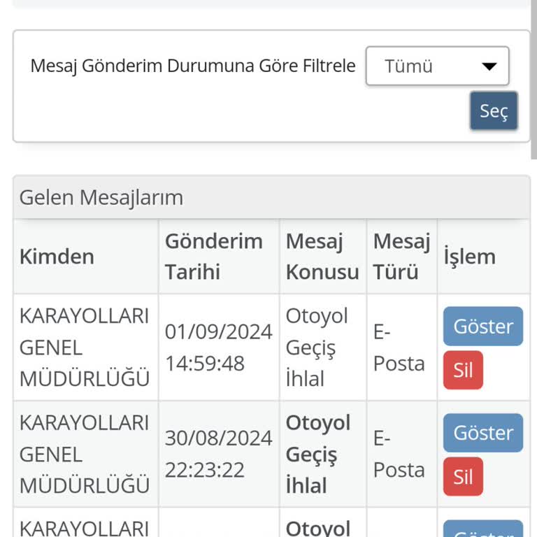 YSS Köprüsü Ve Kuzey Marmara Otoyolundan Yanlış İhlali Geçiş