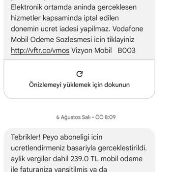 Vodafone Pay Yüksek Fatura Ve Bilgim Dahili Dışında Abone Olma!