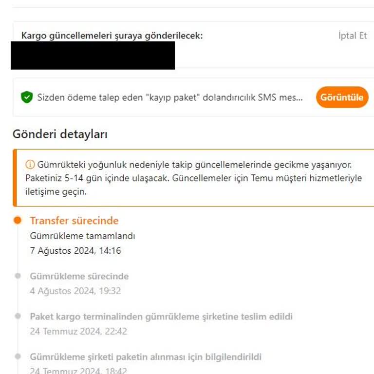 MNG Kargo MNG, TEMU'dan Gelen Kargomu Almıyor