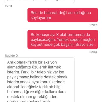 Yemeksepeti.com Ayıbı. Yanlış Siparişin Arkasında Durmadı.