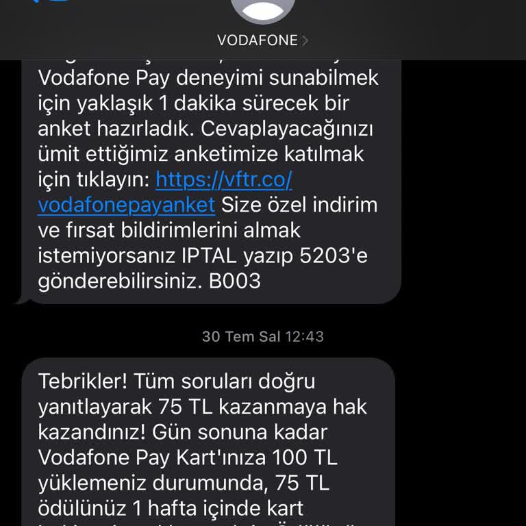 Vodafone Pay Vodafone Hediye Bakiyeyi Yüklemiyor