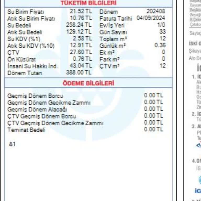 İSKİ Atık Su Bedeli İade Talebi