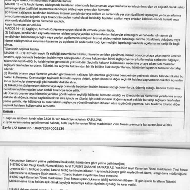 Garanti Bankası Ücret İadesi Ve Belge Sunmama Sorunu