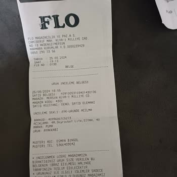 FLO Ayakkabı Mağazanın Müşteri İlgisizliği