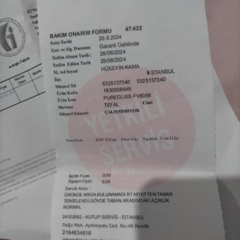 Tefal Ütü Taban Sorunu