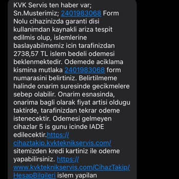 TCL Telefon Akıllı Saat Servis Ücreti Problemi