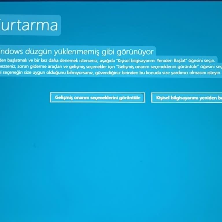 Lenovo Windows Düzgün Yüklenmemiş Sorunu