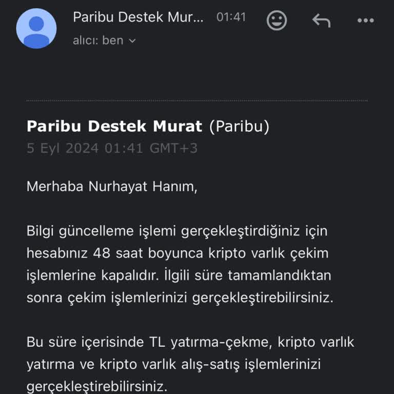 Paribu 48 Saat Kısıt