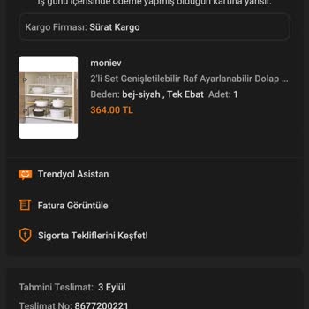 Sürat Kargo Trendyol İle Adrese Getirmiyor
