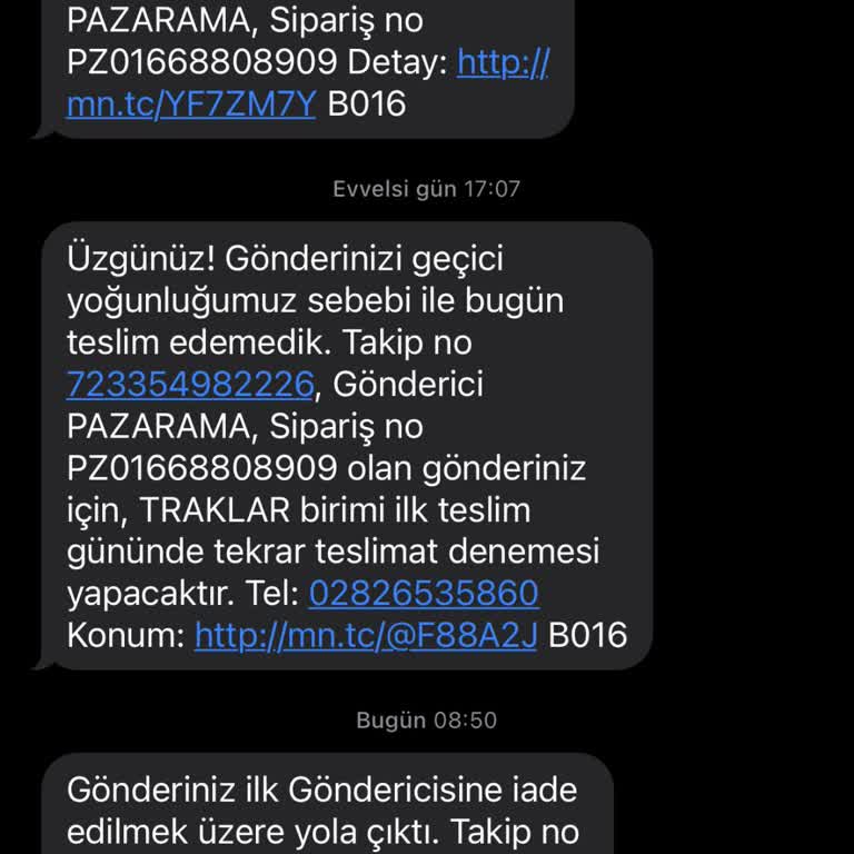 MNG Kargo Traklar Şubesi Kargoyu Getirmiyor Sonra İade Ediyor