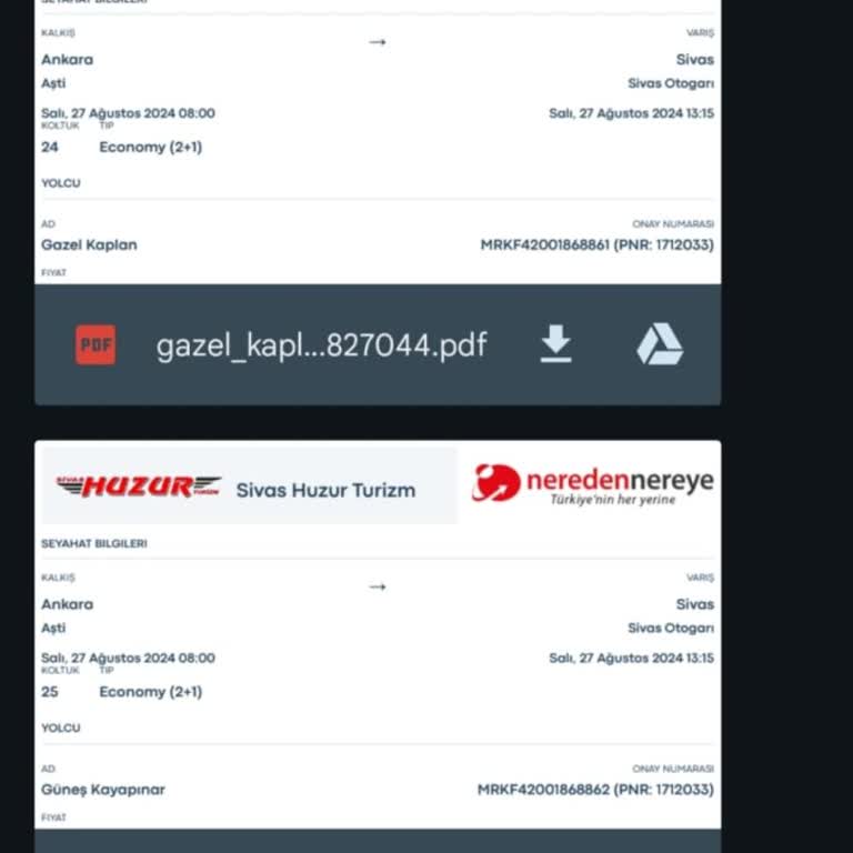 Neredennereye.com İade İşlemleri İptal Olan Seferin