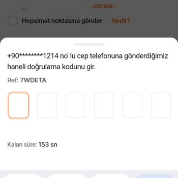 Hepsiburada Doğrulama Kodu Göndermiyor