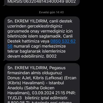 Anadolu Jet Uçuş İptalinden Kaynaklı Maddi Ve Manevi Zarar.