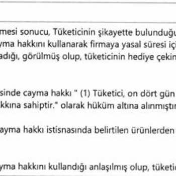 NOMARC Tüketici Hakem Heyeti Kararına Rağmen Mağduriyetin Giderilmemesi.