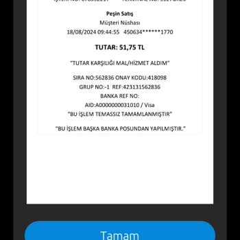 YKB Kredi Kartı İle Yapılan Harcamanın İki Kez İşlem Görmesi.