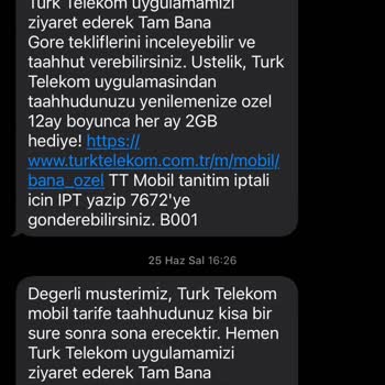 Türk Telekom Mobil Hat Hakkındaki Şikayetim
