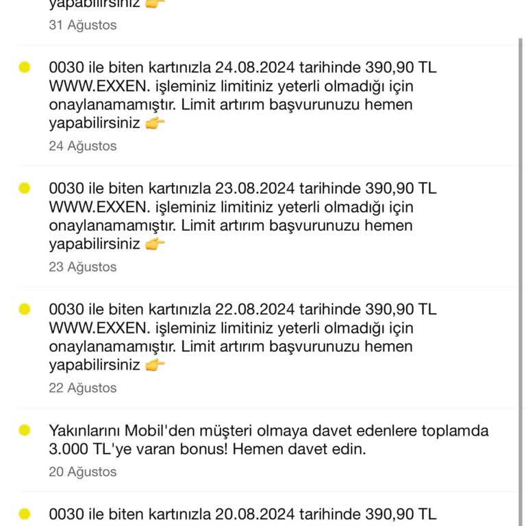 Exxen 390.90 TL İzinsiz Para Çekilme