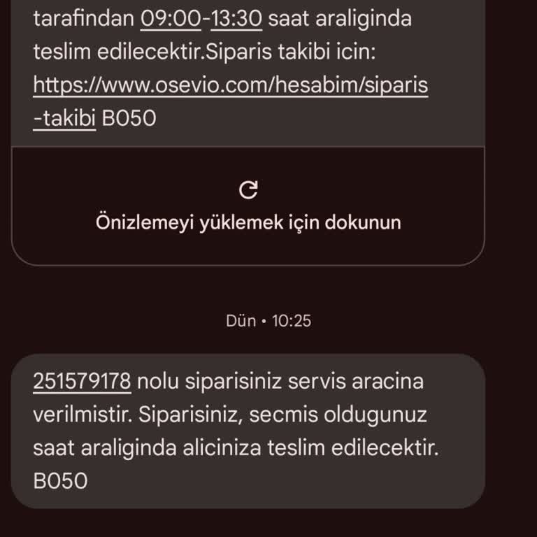 Osevio.com Siparişim Teslim Edilmedi