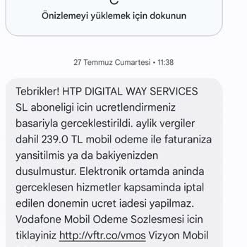 Vodafone Pay İzinsiz Abonelik Ücretleri