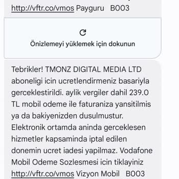 Vodafone Pay İzinsiz Abonelik Ücretleri