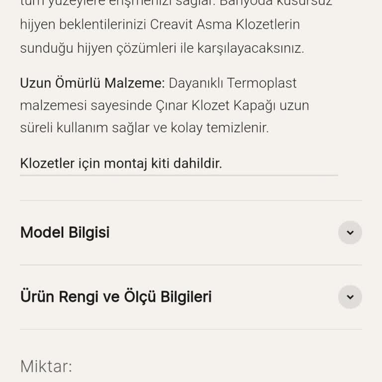 Creavit Klozet Montaj Kiti Hk.