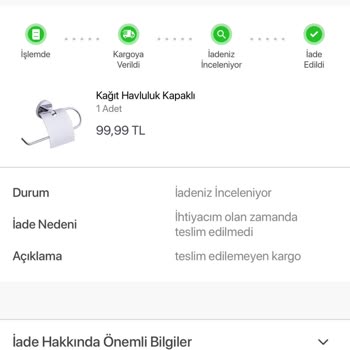 Koçtaş Para İadesi Sorunu