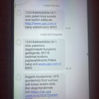 UPS Türkiye Teslim Edilmeyen Kargo İçin Yanıltıcı Mesaj