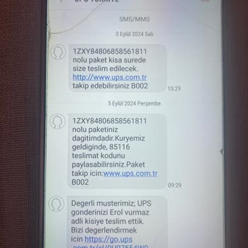 UPS Türkiye Teslim Edilmeyen Kargo İçin Yanıltıcı Mesaj
