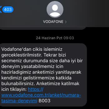 Vodafone'dan Haksız Fatura Kesintisi