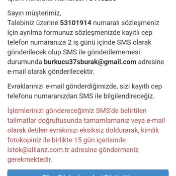 Allianz Hayat ve Emeklilik Allianz Sigorta BES Paramı Vermiyor!