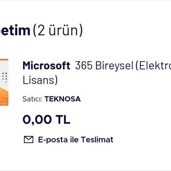 Teknosa.com Siparişteki Bedelsiz MS Office Lisansını Vermedi.