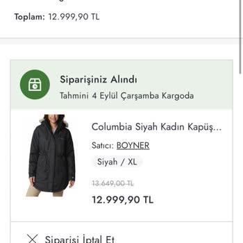 Boyner Sipariş Edilen Ürünü Göndermiyor