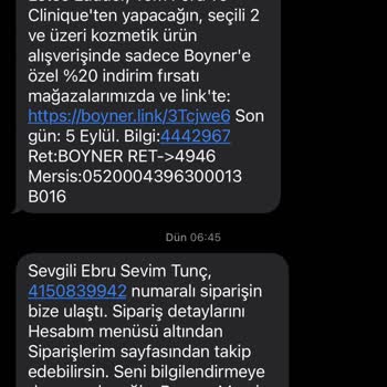 Boyner Sipariş Edilen Ürünü Göndermiyor