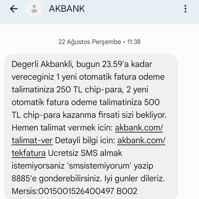 Akbank Vadettiği Chip Parayı Yüklemiyor