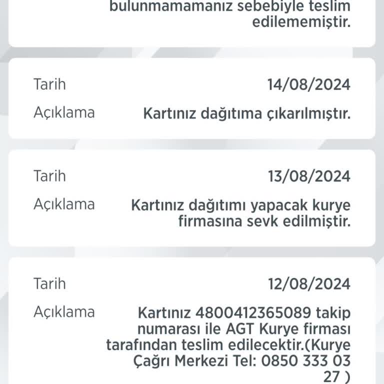 Ziraat Banka Kartım Gelmiyor?