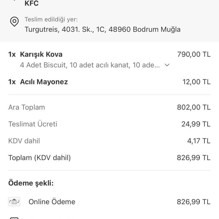 KFC Gıda Zehirlenmesi Yaşadık