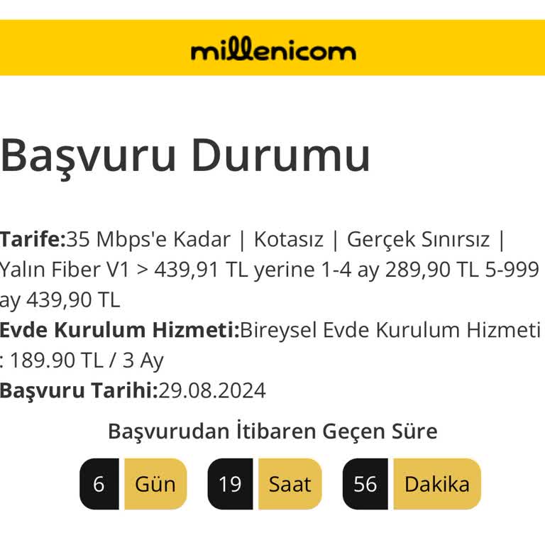 Millenicom İnternet Kurulumunun Gecikmesi