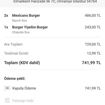 Yemeksepeti Yanlış Yemek Teslimatı Hakkında Şikayet