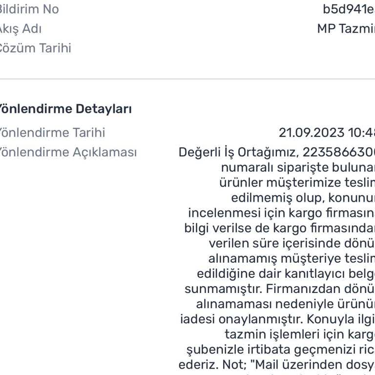 Aras Kargo Bir Yıldır Zararımı Ödemedi