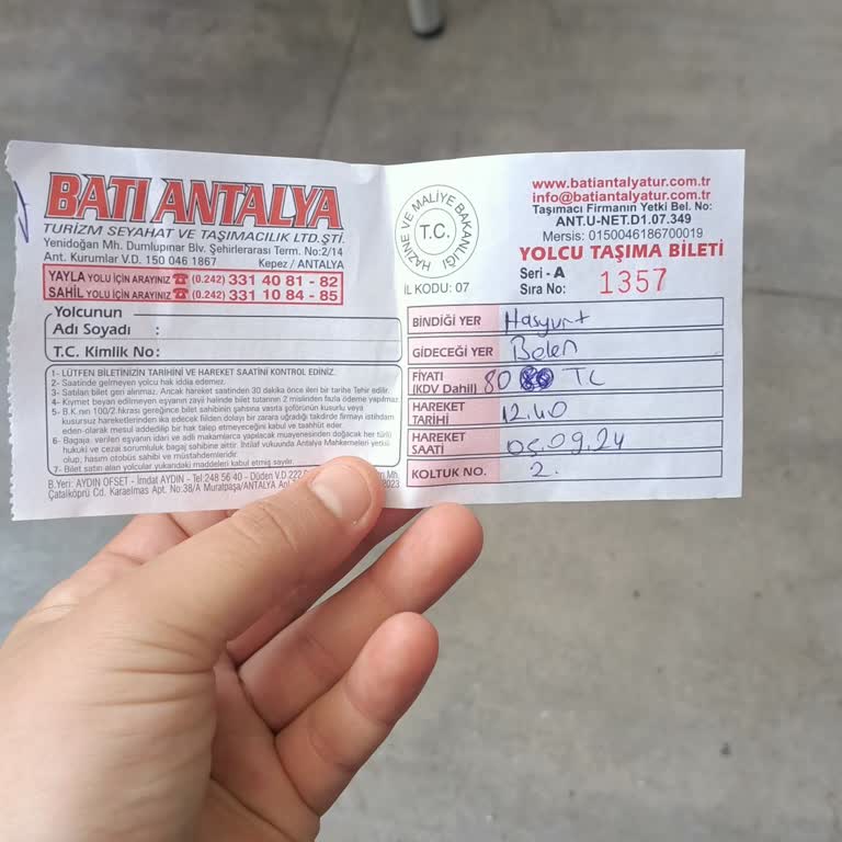 Batı Antalya Tur Yol Ücret Fazlası