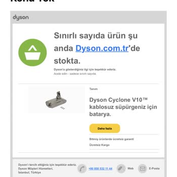 Dyson V10 Cyclone Süpürge Batarya Sorunu