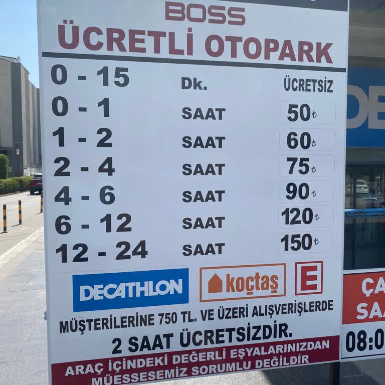 Decathlon Ve Koçtaş Otopark Ücretli Olması