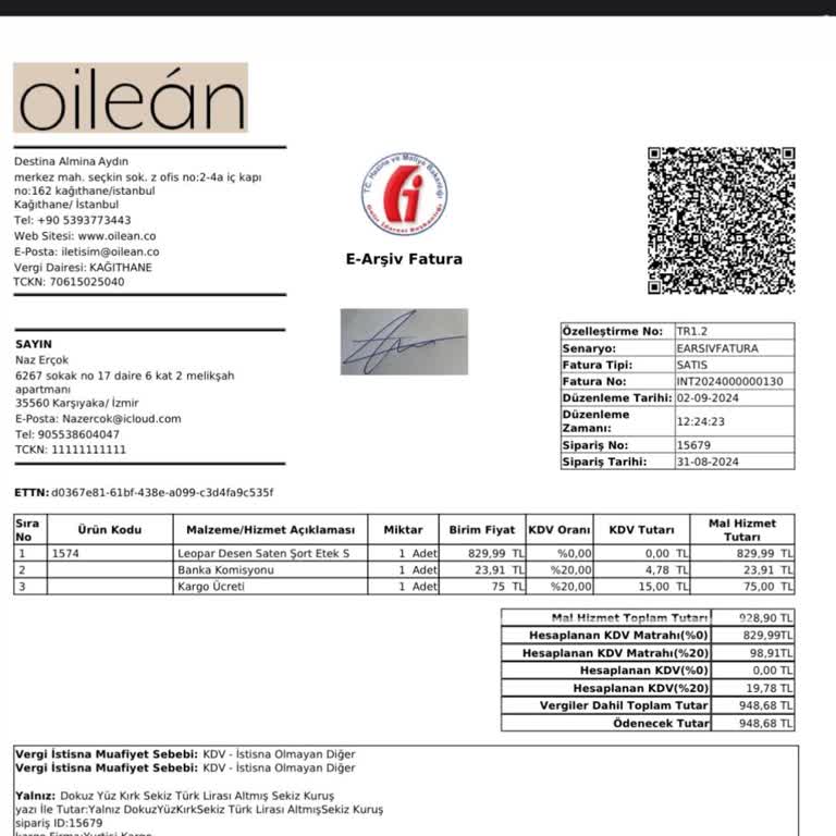 Oilean.co Parayı Almalarına Rağmen Sipariş Gönderilmiyor