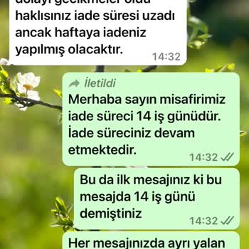 Sianji Well Being Resort Rezervasyon İptali Sonrası Para İadesi Sorunu